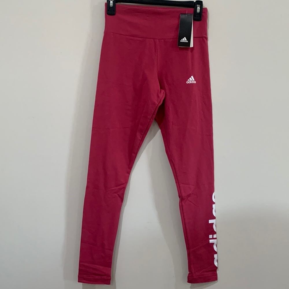 NWT - Adidas Wild Pink White leggings.